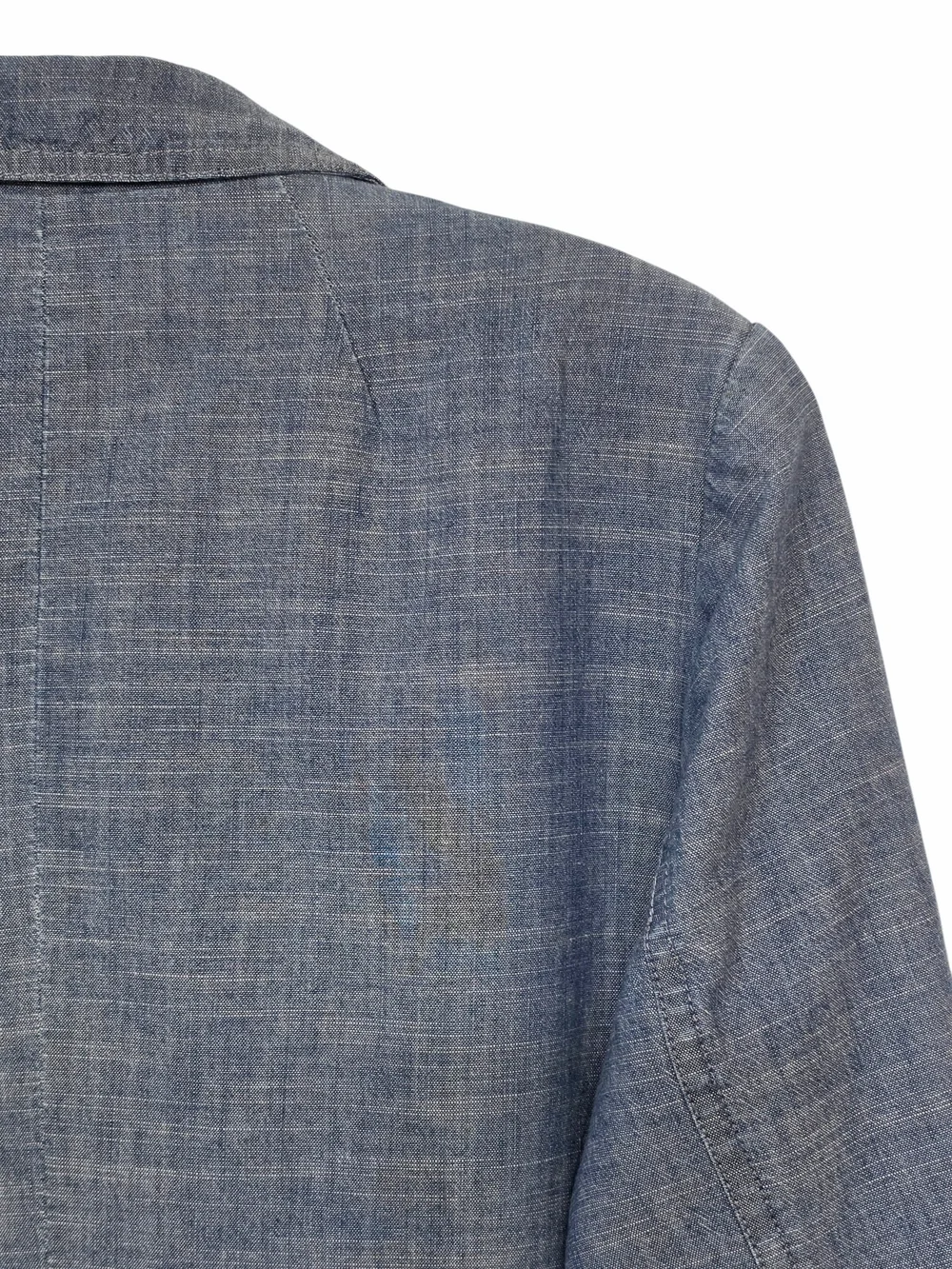 J.Crew Blue Chambray Cotton 2 Button Blazer Jacket Women's Size 8